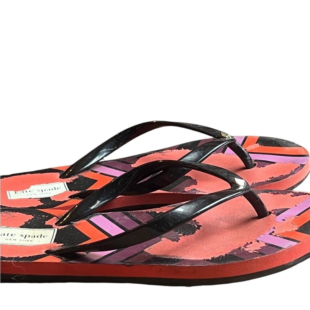 Kate Spade Black, Red, purple Women's Flip Flops